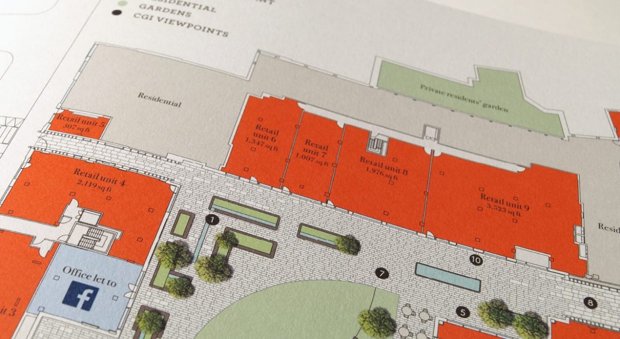 property marketing for rathbone square london - floor plan