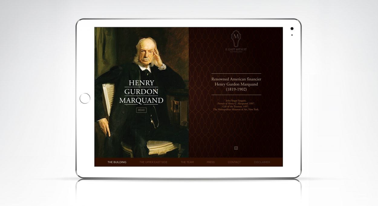 real estate marketing for the Marquand New York - website 3